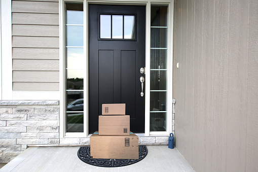 packages on the porch