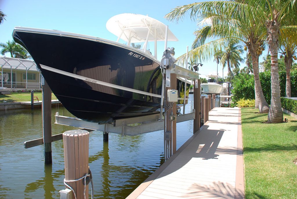 boat on boat lift