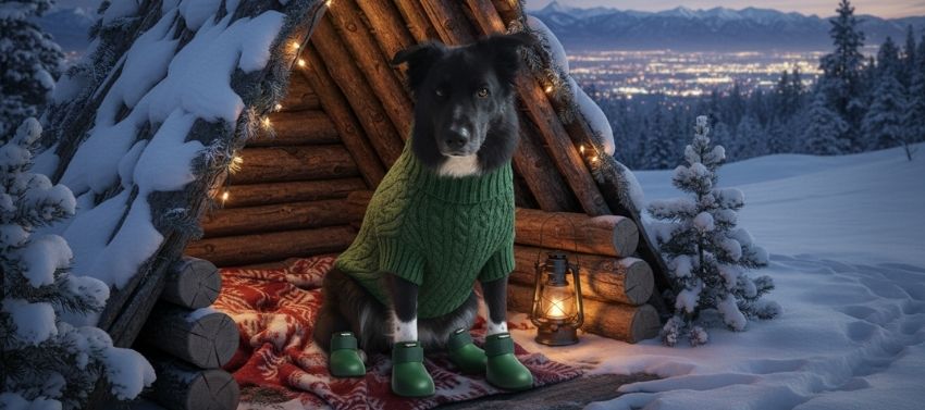Ralph Lauren Christmas for dogs, Cable-Knit Sweater and Wellies