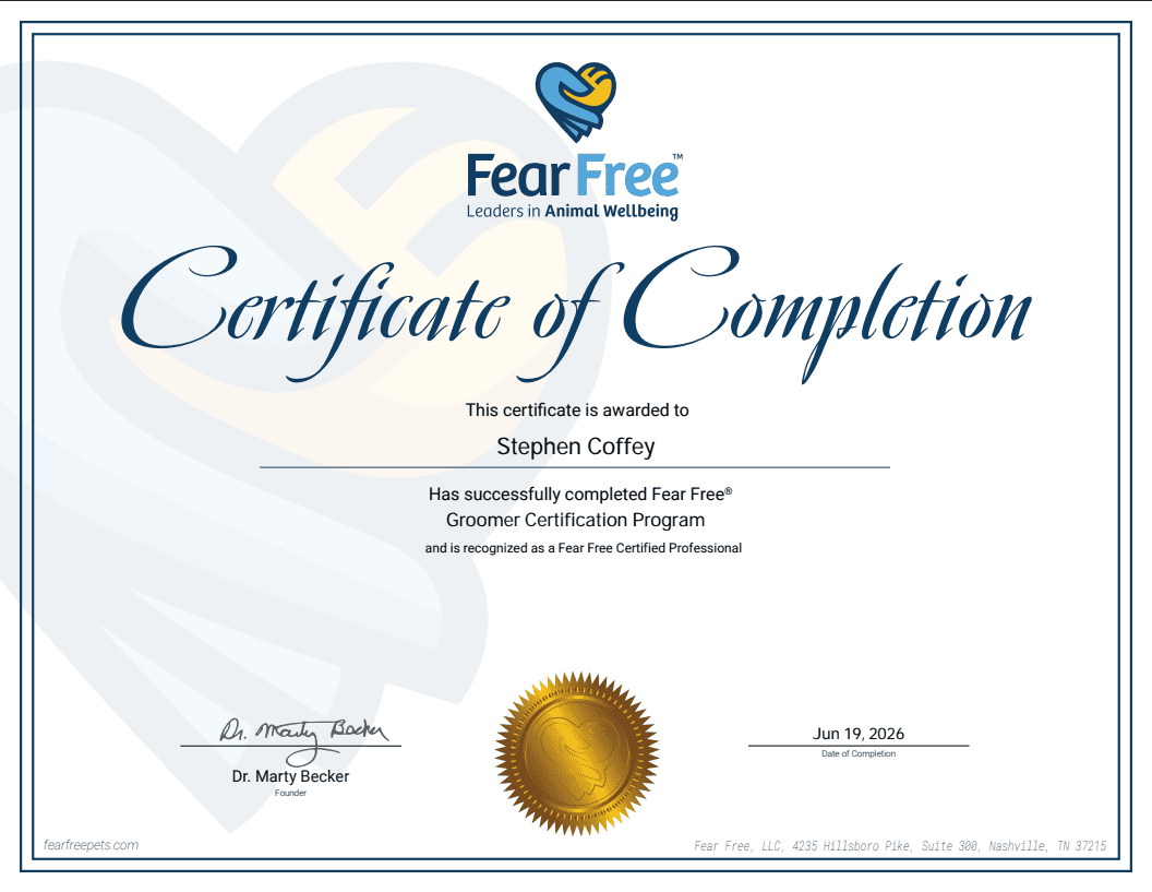Fear Free Certificate